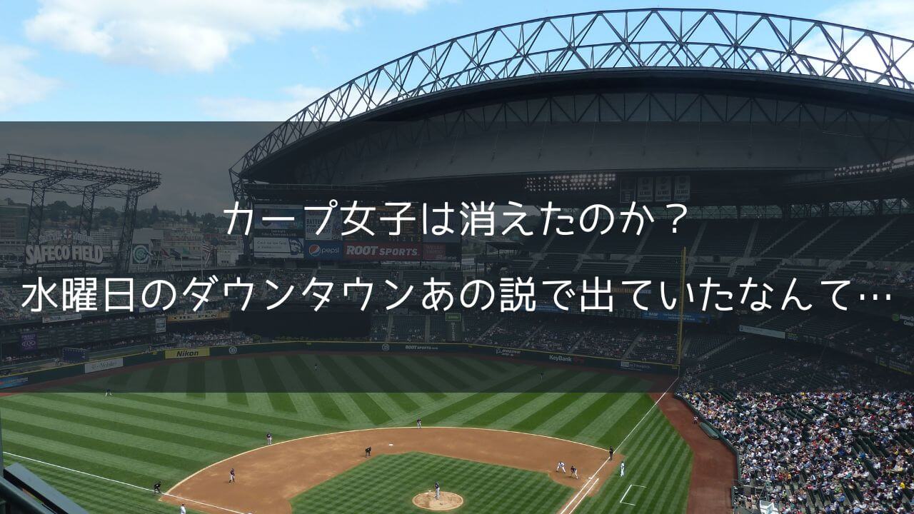 カープ女子は消えたのか？水曜日のダウンタウンあの説で出ていたなんて…