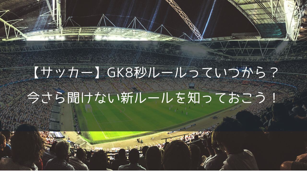 【サッカー】GKの8秒ルールっていつから?今さら聞けない新ルールを知っておこう!