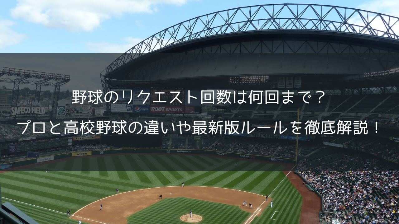 野球のリクエスト回数は何回まで？プロと高校野球の違いや最新版ルールを徹底解説！