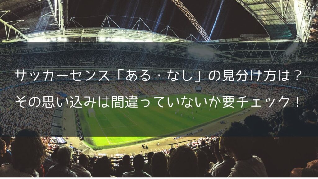 サッカーセンス「ある・なし」の見分け方は？その思い込みは間違っていないか要チェック！