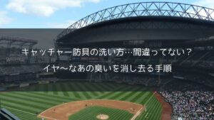 キャッチャー防具の洗い方…間違ってない？イヤ～なあの臭いを消し去る手順